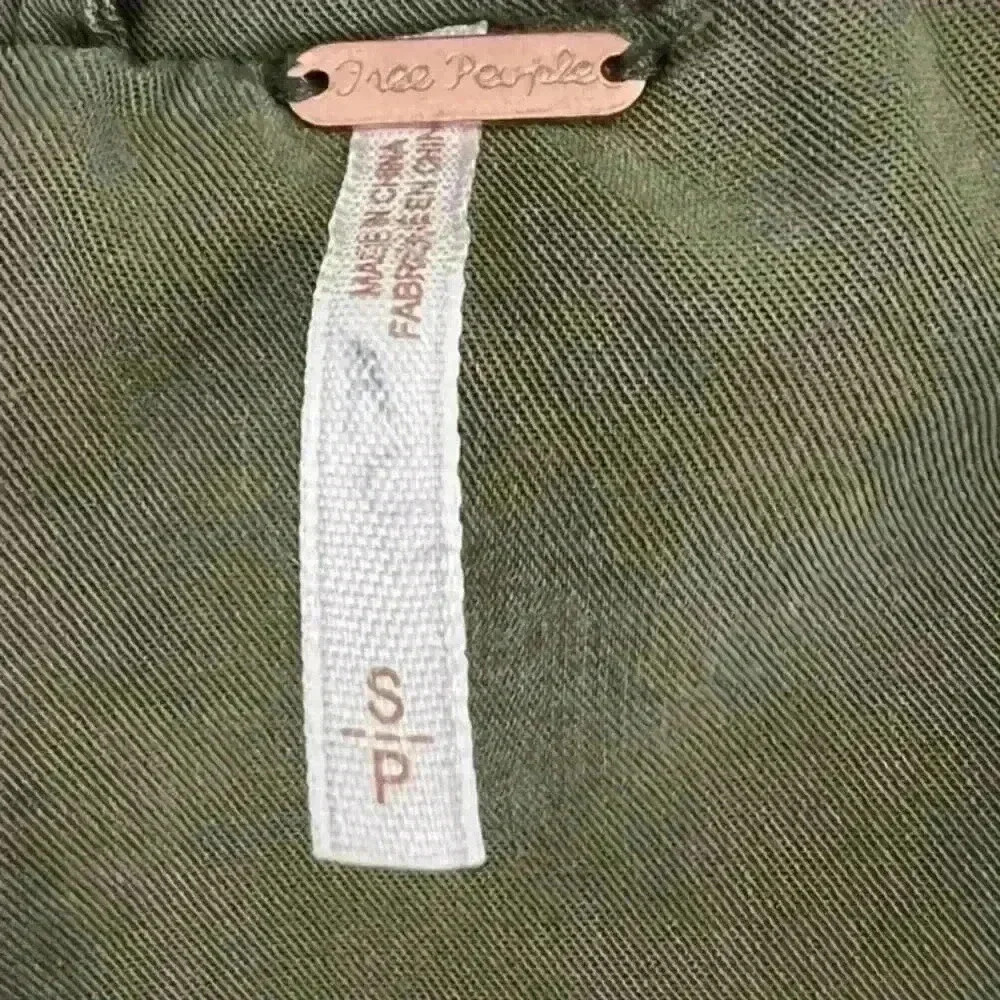 Free People Green Utility Hooded Jacket Size S - Picture 4 of 6